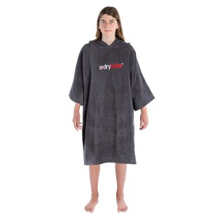 dryrobe&reg; KidsOrganic Cotton Towel Robe Poncho 5-9 YRS Slate Grey