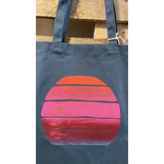 DÜNENKIND Bio Strandtasche / Shopping Bag "Sundown" Blau