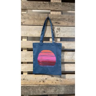 DÜNENKIND Bio Strandtasche / Shopping Bag "Sundown" Blau
